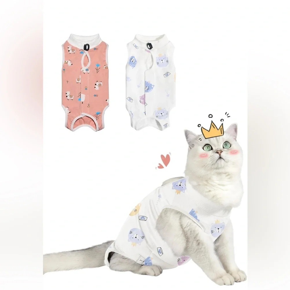 Adorable Cat Onesie - White and Pink